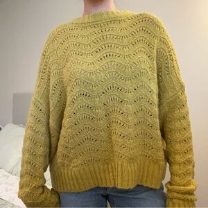 American Eagle Outfitters Mustard Crew Neck Sweater